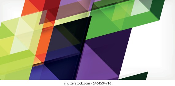 Abstract triangle pattern, colorful backdrop. Presentation template. Modern textured shape. Trendy modern style. Vector abstract geometric graphic design.