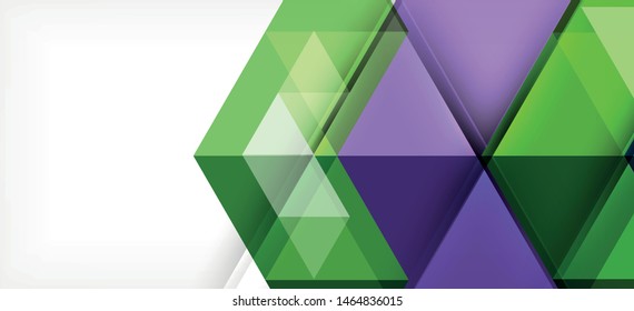 Abstract triangle pattern, colorful backdrop. Presentation template. Modern textured shape. Trendy modern style. Vector abstract geometric graphic design.