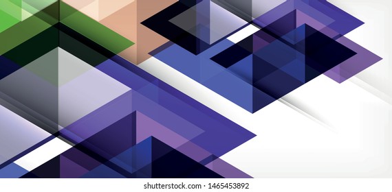 Abstract triangle pattern, colorful backdrop. Presentation template. Modern textured shape. Trendy modern style. Vector abstract geometric graphic design.