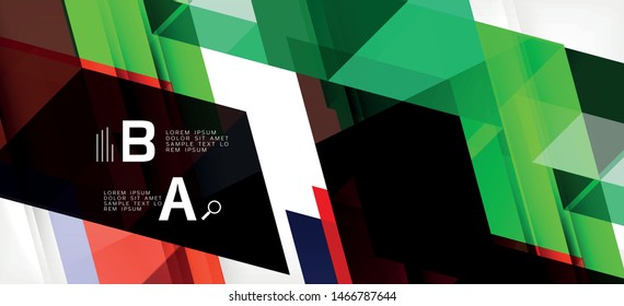 Abstract triangle pattern, colorful backdrop. Presentation template. Modern textured shape. Trendy modern style. Vector abstract geometric graphic design.