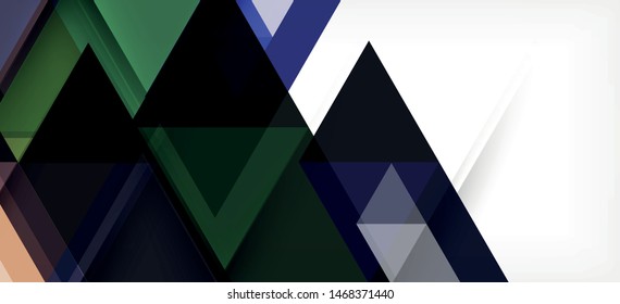 Abstract triangle pattern, colorful backdrop. Presentation template. Modern textured shape. Trendy modern style. Vector abstract geometric graphic design.