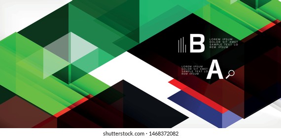 Abstract triangle pattern, colorful backdrop. Presentation template. Modern textured shape. Trendy modern style. Vector abstract geometric graphic design.