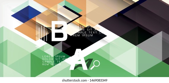 Abstract triangle pattern, colorful backdrop. Presentation template. Modern textured shape. Trendy modern style. Vector abstract geometric graphic design.