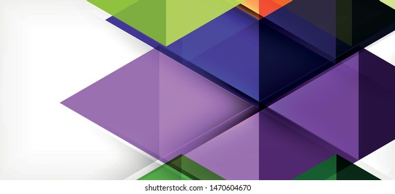 Abstract triangle pattern, colorful backdrop. Presentation template. Modern textured shape. Trendy modern style. Vector abstract geometric graphic design.