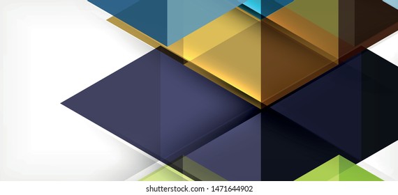 Abstract triangle pattern, colorful backdrop. Presentation template. Modern textured shape. Trendy modern style. Vector abstract geometric graphic design.
