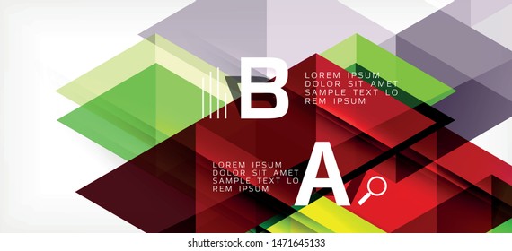 Abstract triangle pattern, colorful backdrop. Presentation template. Modern textured shape. Trendy modern style. Vector abstract geometric graphic design.