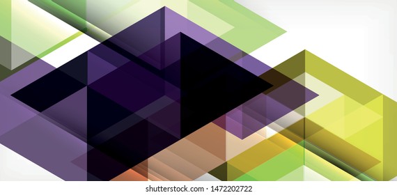 Abstract triangle pattern, colorful backdrop. Presentation template. Modern textured shape. Trendy modern style. Vector abstract geometric graphic design.