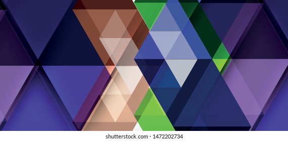 Abstract triangle pattern, colorful backdrop. Presentation template. Modern textured shape. Trendy modern style. Vector abstract geometric graphic design.