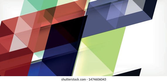Abstract triangle pattern, colorful backdrop. Presentation template. Modern textured shape. Trendy modern style. Vector abstract geometric graphic design.