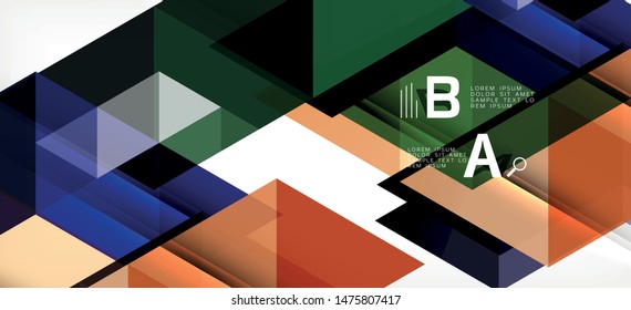 Patrón de triángulo abstracto, fondo colorido. Plantilla de presentación. Forma texturada moderna. Moderna y de diseño. Diseño gráfico geométrico abstracto vectorial.