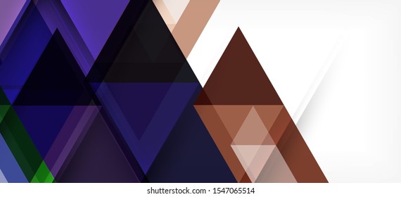 Abstract triangle pattern, colorful backdrop. Presentation template. Modern textured shape. Trendy modern style. Vector abstract geometric graphic design.