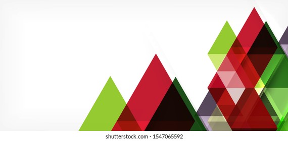 Abstract triangle pattern, colorful backdrop. Presentation template. Modern textured shape. Trendy modern style. Vector abstract geometric graphic design.