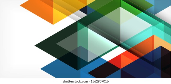 Abstract triangle pattern, colorful backdrop. Presentation template. Modern textured shape. Trendy modern style. Vector abstract geometric graphic design.