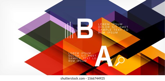 Abstract triangle pattern, colorful backdrop. Presentation template. Modern textured shape. Trendy modern style. Vector abstract geometric graphic design.