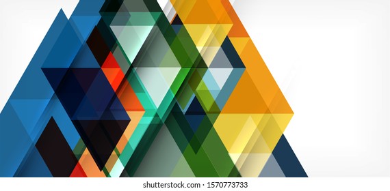 Abstract triangle pattern, colorful backdrop. Presentation template. Modern textured shape. Trendy modern style. Vector abstract geometric graphic design.