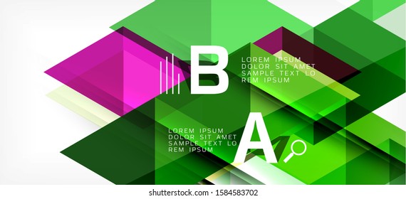 Abstract triangle pattern, colorful backdrop. Presentation template. Modern textured shape. Trendy modern style. Vector abstract geometric graphic design.