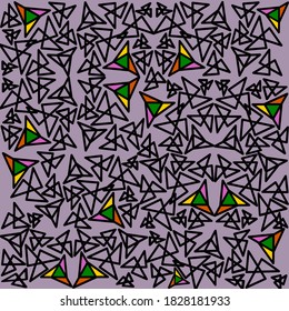 Resumen de patrón triangular colorido geométrico