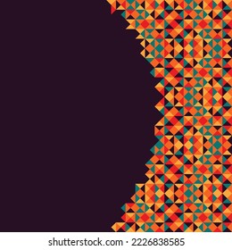 Abstract triangle pattern design elements background. Tribal boho ornament wallpaper