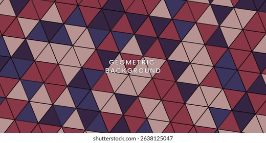 Abstract triangle pattern design of warm pastel artwork pattern design background. Decorate for ad, poster, artwork, template design, print. illustration vector eps10