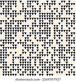 Abstract Triangle Pattern: Geometric Beige Black Design