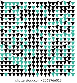 Abstract Triangle Pattern: Geometric Design with Black and Blue Triangles