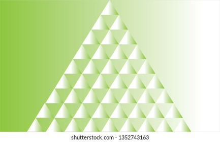 Abstract triangle pattern green color background