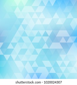 Abstract triangle pattern on blue color background and texture. Geometric technology element. Vector illustration