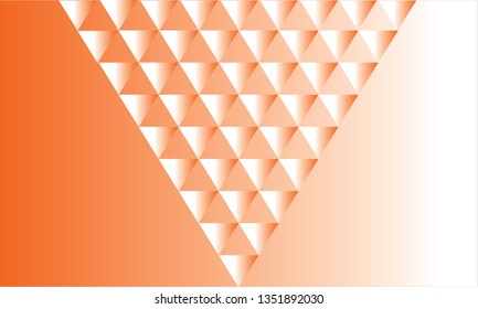 Abstract triangle pattern orange color background
