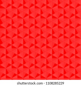 Abstract triangle pattern seamless red background vector.