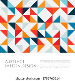 Abstract triangle pattern shape design magazine cover style with space for text. vector illustration.
