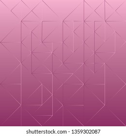 Abstract triangle pink color background, vector illustration