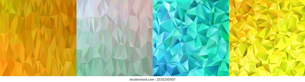 Abstract triangle polygon background collection