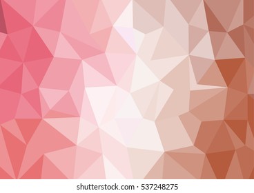 Abstract triangle polygon background in pink brown color (Vector EPS10)