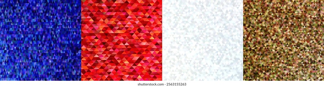 Abstract triangle polygon background set