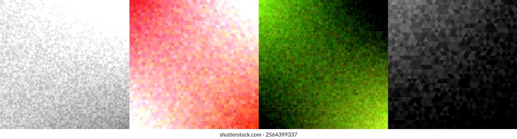 Abstract triangle polygon background set