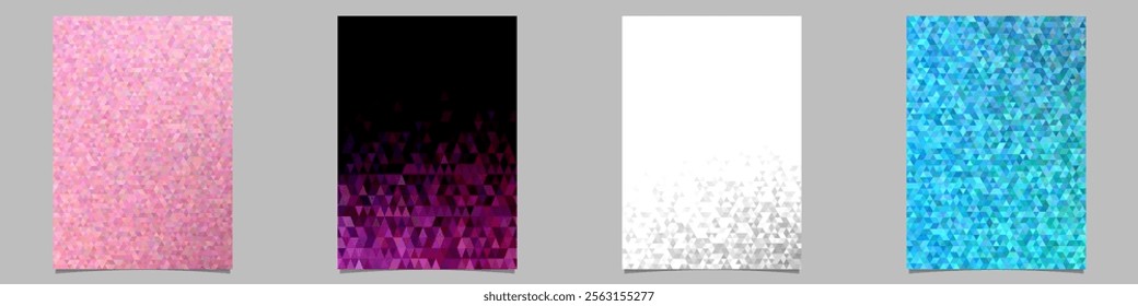 Abstract triangle polygon brochure background collection