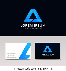 Abstract triangle polygon sign compant logo elements tempate