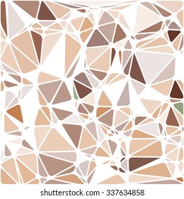 Abstract Triangle Polygonal Geometrical Background, Vector Illustration EPS10. Geometric design frame for business presentations, flyers, banners, brochures, leaflets, web. Chocolate brown