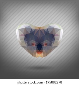 abstract triangle polygonal koala