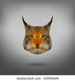 abstract triangle polygonal lynx