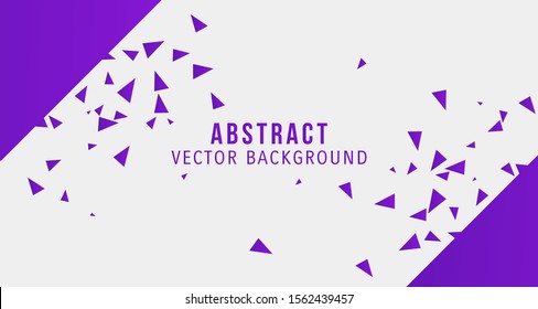 Abstract triangle purple background design