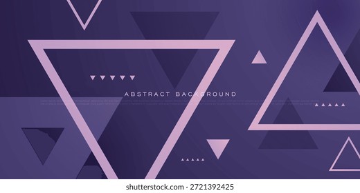 Abstractas fondo de color púrpura triángulo con diseño de concepto de patrón de Formas de superposición geométrica. Estilo de fondo de Anuncio simple y de moda. Vector Eps10