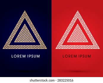 Abstract triangle, pyramid, designed using geometric shape, graphic vector.