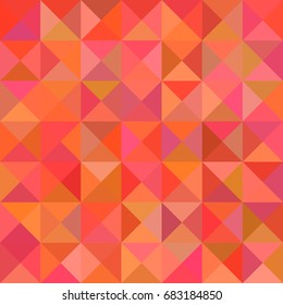 Abstract triangle pyramid pattern background - mosaic vector illustration from triangles in red colorful tones