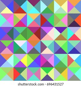 Abstract triangle pyramid pattern background - mosaic vector illustration from triangles in multicolored tones