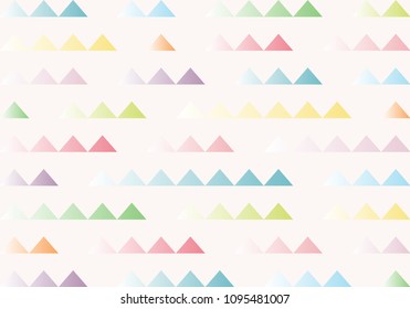 Abstract triangle rainbow pastel color