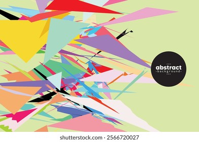 abstract triangle rayonism background or wallpaper backdrop, banner website. vector eps