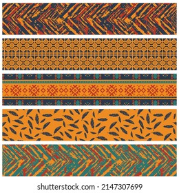 Abstract triangle and rectangle form a tribal boho patterns. African and Mexican ethnic design print