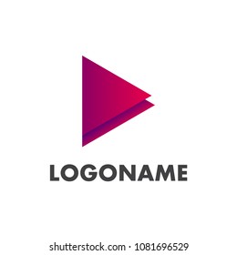 Abstract triangle related to Play logo, media logo, multimedia logo