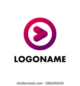 Abstract triangle related to Play logo, media logo, multimedia logo